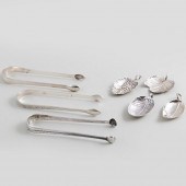 GROUP OF ENGLISH SILVER SUGAR