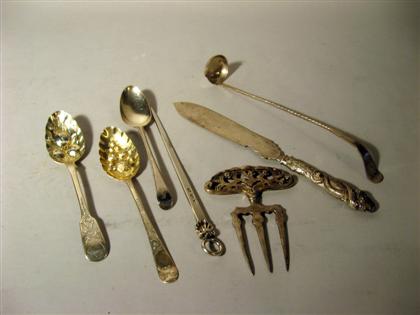 Group of English silver table