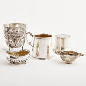 GROUP OF ENGLISH SILVER WARES<