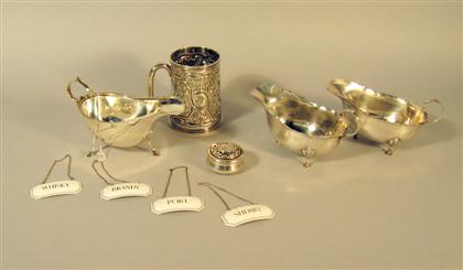 Group of English sterling silver
