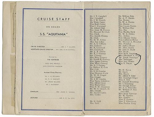 GROUP OF EPHEMERA RELATED TO THE