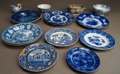 GROUP OF FIFTEEN ASSORTED BLUE