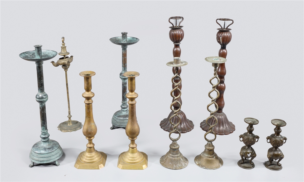 Group of fifteen vintage bronze and