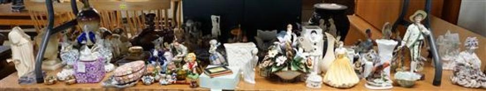 GROUP OF FIGURINES AND TABLE