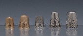 GROUP OF FIVE 14K GOLD AND STE