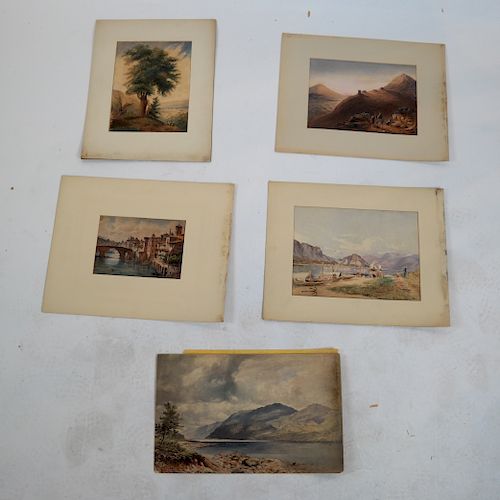 GROUP OF FIVE 19TH C. CONTINENTAL