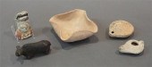 GROUP OF FIVE ANCIENT POTTERY