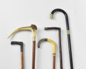 GROUP OF FIVE ANTIQUE CANES/WA