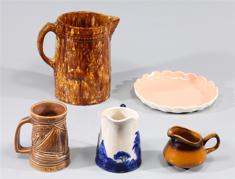 Group of five antique ceramics