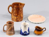 Group of five antique ceramics