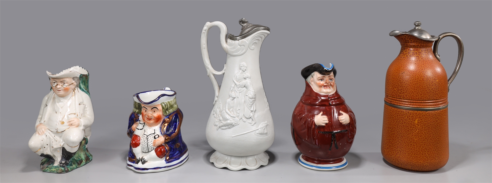 Group of five antique decorative