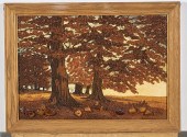 Group of five artworks; includ