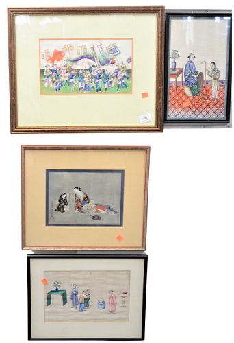 GROUP OF FIVE ASIAN RICE PAPER