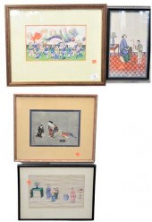 GROUP OF FIVE ASIAN RICE PAPER