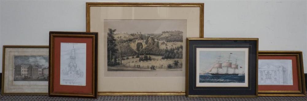 GROUP OF FIVE ASSORTED FRAMED