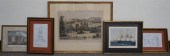 GROUP OF FIVE ASSORTED FRAMED