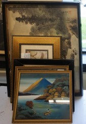 GROUP OF FIVE ASSORTED FRAMED