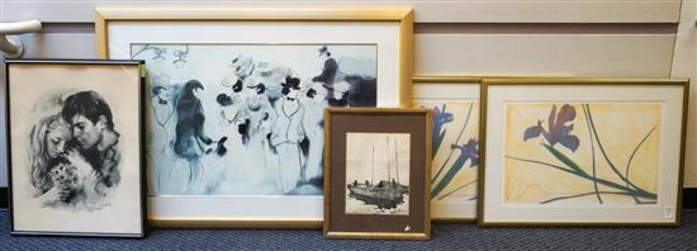 GROUP OF FIVE ASSORTED WORKS OF