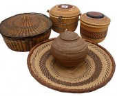 GROUP OF FIVE BASKETSGroup of