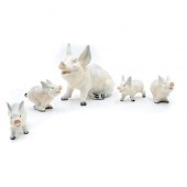 GROUP OF FIVE BESWICK GLAZED C