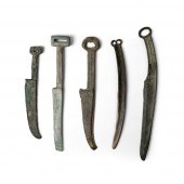 GROUP OF FIVE BRONZE HUNTING K