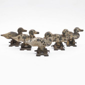 GROUP OF FIVE CAST IRON DUCK S