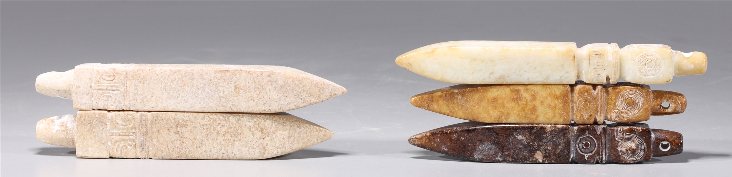 Group of five Chinese archaistic