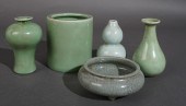 GROUP OF FIVE CHINESE CELADON