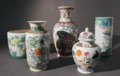 GROUP OF FIVE CHINESE FAMILLE