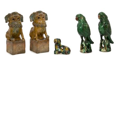 Group of Five Chinese Glazed