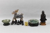 GROUP OF FIVE CHINESE HARDSTON
