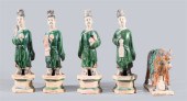 Group of five Chinese sancai g