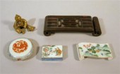 Group of five Chinese small ta