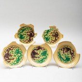 GROUP OF FIVE CHINESE YELLOW G