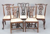 GROUP OF FIVE CHIPPENDALE-STYL