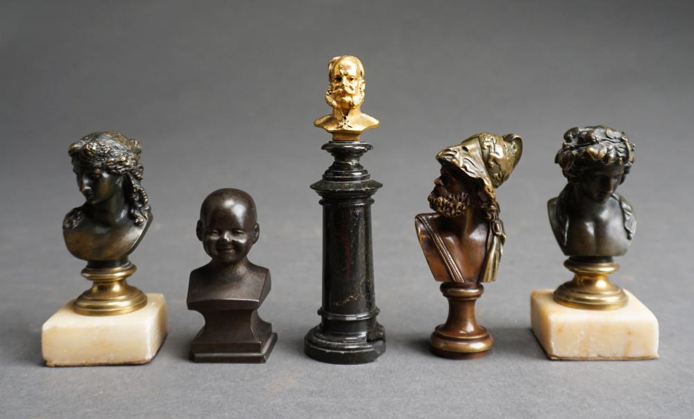 GROUP OF FIVE CONTINENTAL BRONZE