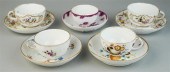GROUP OF FIVE CONTINENTAL CUPS