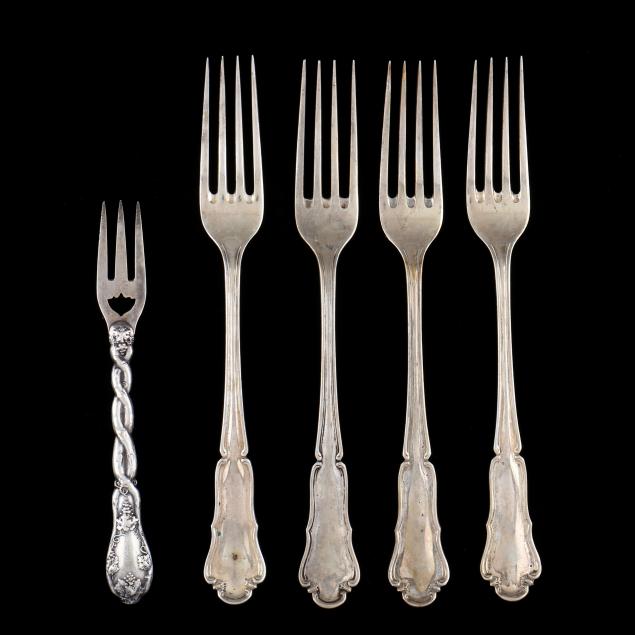 GROUP OF FIVE CONTINENTAL SILVER