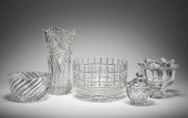 GROUP OF FIVE CRYSTAL TABLE IT