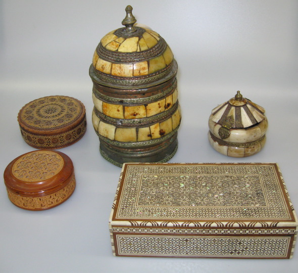 Group of Five Decorative Boxes, 
