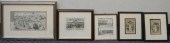 GROUP OF FIVE ENGRAVED VIEWS O