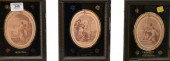 GROUP OF FIVE FRAMED OVAL ENGR