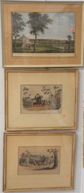 GROUP OF FIVE FRAMED PRINTS, T