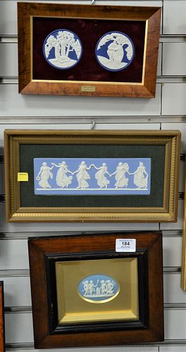 GROUP OF FIVE FRAMED WEDGWOOD