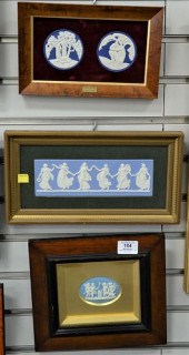 GROUP OF FIVE FRAMED WEDGWOOD