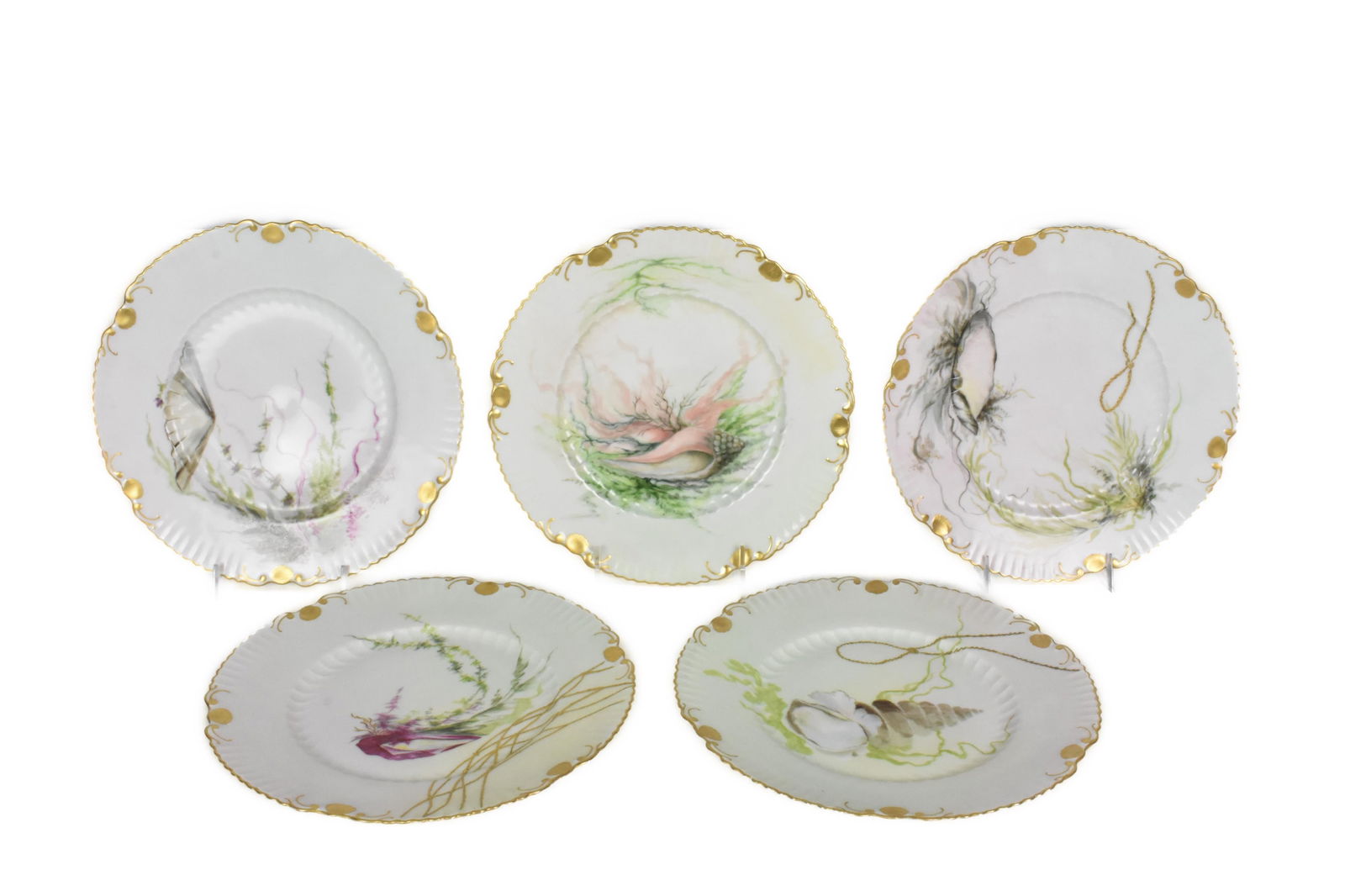 GROUP OF FIVE FRENCH LIMOGES