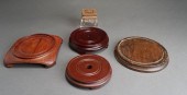 GROUP OF FIVE HARDWOOD STANDSG