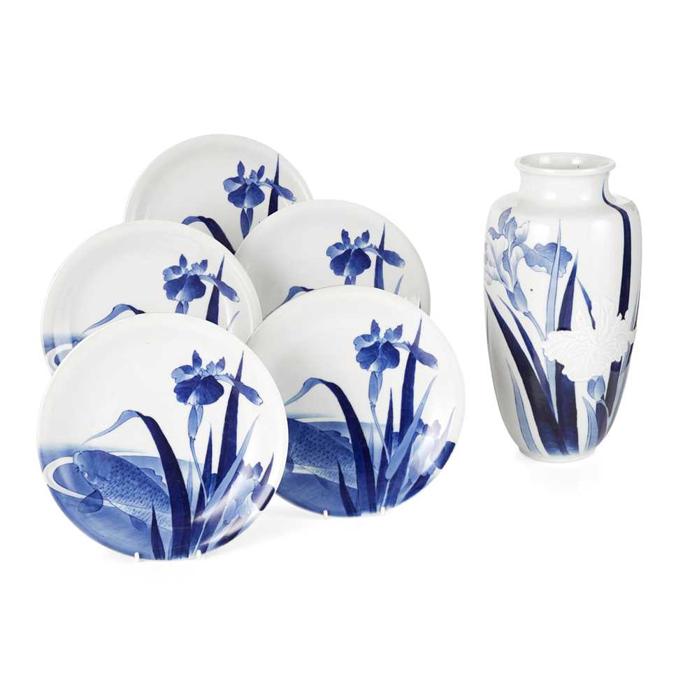 GROUP OF FIVE HIRADO WARES MEIJI