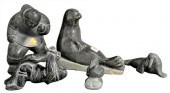 GROUP OF FIVE INUIT SOAPSTONE