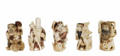 GROUP OF FIVE JAPANESE MINIATU